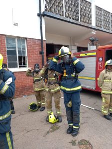 Core skills students wearing breathing apparatus